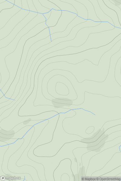 Thumbnail image for Meall Dubh Mor [Loch Rannoch to Glen Lyon] showing contour plot for surrounding peak